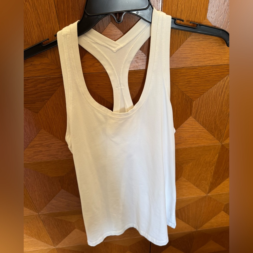 Lululemon White Racerback Tank Top